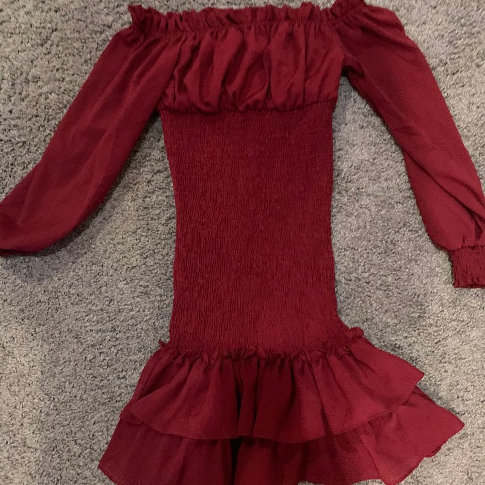 BRAND NEW Off-the-Shoulder Smocked Dress